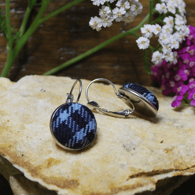 Boucles d'oreilles dormeuses Clergy Blue