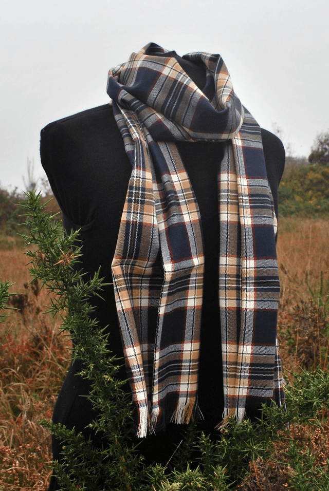 Echarpe Longue Stewart Navy Blue